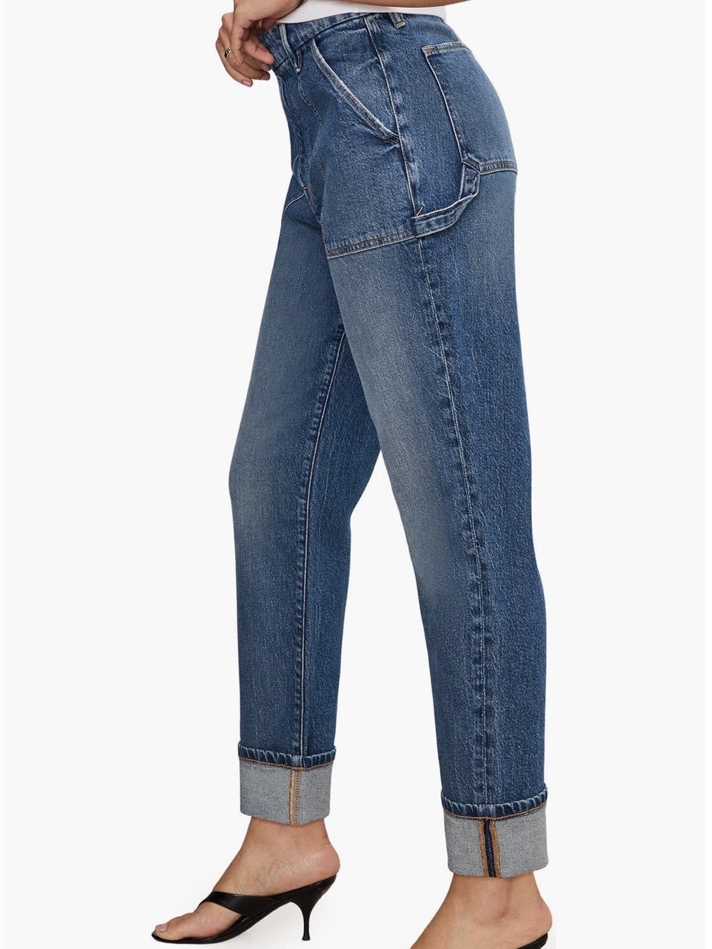 Good American High Waist Straight Leg Boyfriend Jeans - Picture 4 of 6